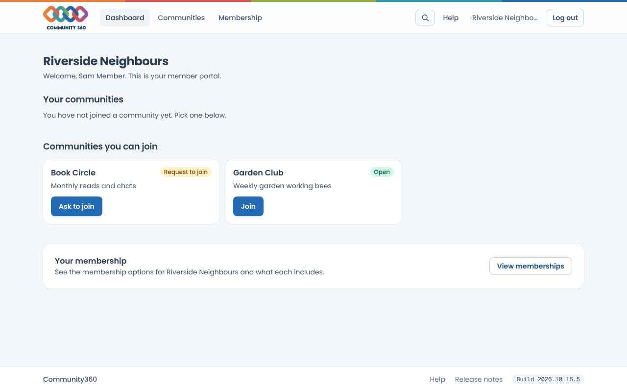 The member portal