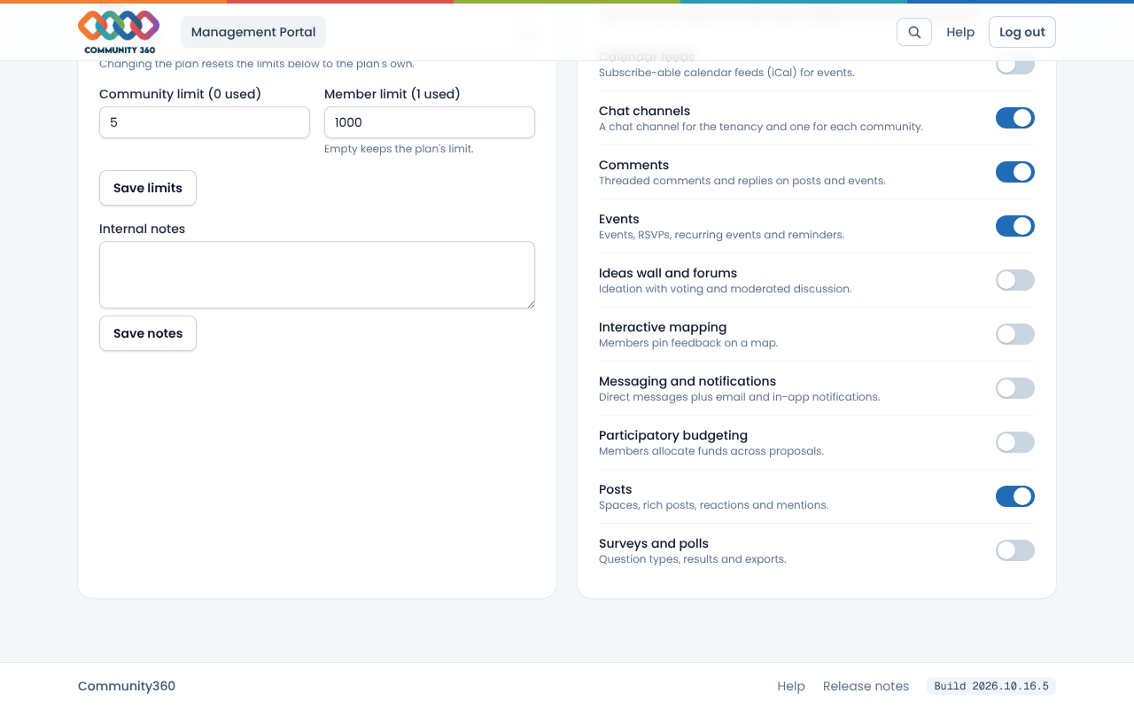 A tenancy in the Management Portal