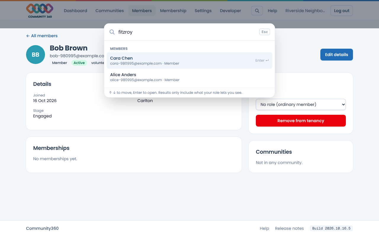 The search box
